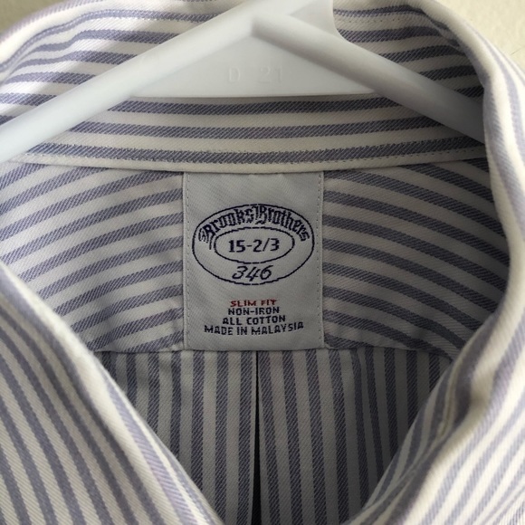 5/$25 Blue Stripes Dress Shirt - Picture 4 of 5